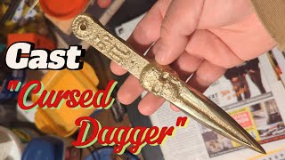 27 Cast a Brass quotCursed Daggerquot  Use an angle grinder to sharpen a brass dagger [upl. by Alleb]