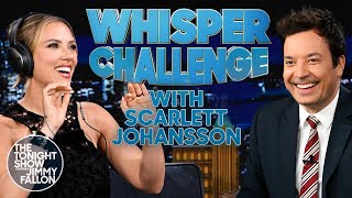 Whisper Challenge with Scarlett Johansson  The Tonight Show Starring Jimmy Fallon [upl. by Danielson839]