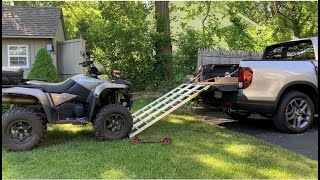 Loading a full size ATV into a Honda Ridgeline [upl. by Tratner]