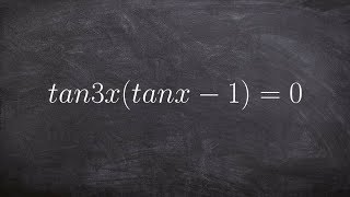 Solve a trigonometric equation using tangent [upl. by Acinnej]