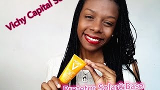 Protetor Solar Capital Soleil Vichy FPS 50 com COR para pele negra e com acne [upl. by Schonthal]