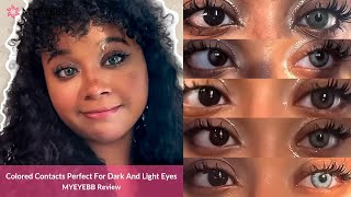 Contacts Review Perfect For Dark And Light Eyes MYEYEBB Review colorcontactlenses makeup beauty [upl. by Fidelity895]