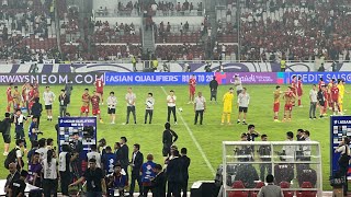 MERINDING MOMEN HARU PEMAIN DAN SUPORTER TIMNAS NYANYIKAN ANTHEM TANAH AIRKU DIAKHIR LAGA VS JEPANG [upl. by Osmond]