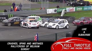 Crashes Spins Mistakes  Rallycross of Belgium Mettet 2014 Sunday [upl. by Acimahs]