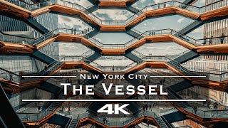 The Vessel  New York City USA 🇺🇸  by drone 4K [upl. by Airamanna]