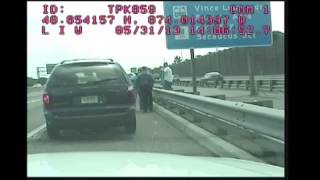 Bergen County Police and State Police have confrontation on New Jersey Turnpike [upl. by Arraeis248]