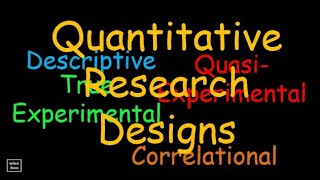 Quantitative Research Designs  Practical Research Guide [upl. by Zzabahs786]