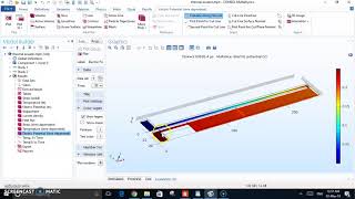 Thermal actuator simulation electrothermal on Comsol [upl. by Nailil273]