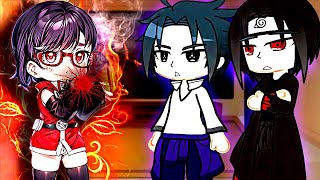 Uchiha Clan React To Sarada  Gacha React [upl. by Nivra683]