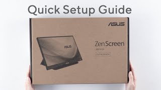 Quick Setup Guide ZenScreen MB165B amp MB166B Portable Monitors [upl. by Lasala]