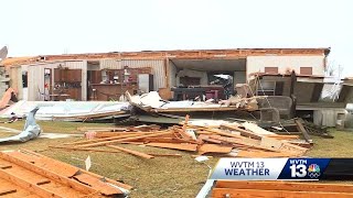 Sawyerville community cleans up after deadly EF2 tornado [upl. by Amzu]