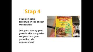 Gezond recept volkoren wrap met kruidig gehakt en zure room [upl. by Roberta]