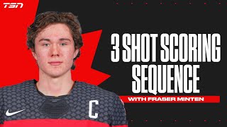 Fraser Minten teaches the three shot scoring sequence  Team Canada Skills [upl. by Australia]