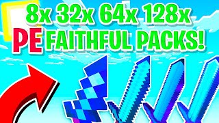 BEST MCPE 116 FAITHFUL TEXTURE PACKS  8x8  32x32  64x64  128x128 MCPE Win10 Xbox PS4 [upl. by Klemperer]