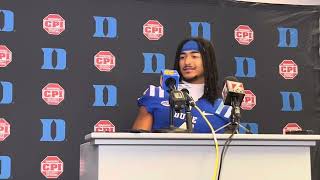 Cam Bergeron talks after breakout game in Duke win [upl. by Gorrono158]