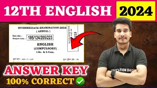 12th English Answer Key 2024  English Class 12 Objective Answer Solution 2024  Education Baba [upl. by Othe]