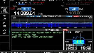 Icom IC7610 Decoding RTTY CQ WPX RTTY 2018 [upl. by Cyrano]