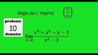 limites regla de L´Hopital 1 [upl. by Zuleika]