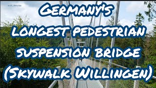 Germanys longest pedestrian suspension bridge Skywalk Willingen [upl. by Lana]