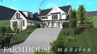 Giant Farmhouse Mega Mansion Bloxburg Speedbuild [upl. by Kera]