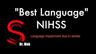 Best Language 9th component of NIHSS E31 [upl. by Swetlana]