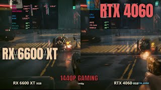 RTX 4060 vs RX 6600 XT  1440p gaming 2024 [upl. by Eilrac]