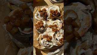 Apple Pie Cinnamon Rolls baking cinnamonrolls applepie brioche [upl. by Yeliac]