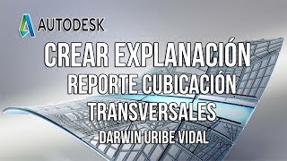 CREACIÓN DE EXPLANACION Y CUBICACION CON TRANSVERSALES EN CIVIL3D [upl. by Nairehs343]