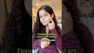 Foundations that are acne safe amp Non acne safe acnesafemakeup acneproneskin [upl. by Nedi961]