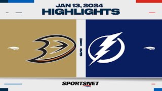 NHL Highlights  Ducks vs Lightning  January 13 2024 [upl. by Ajram647]