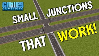 The best SMALL Highway Connections  Building Diamond Interchange Variants in Cities Skylines [upl. by Ahsemik482]