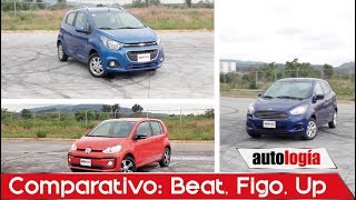 Chevrolet Beat Ford Figo y VW Up  Comparativo  Peleando por el mejor citadino [upl. by Bravar]