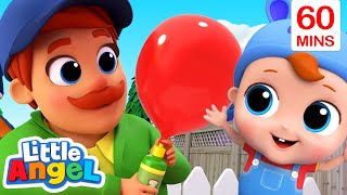 The Balloon Song  Little Angel  Cartoons for Kids  Explore With Me [upl. by Ellehsyt]