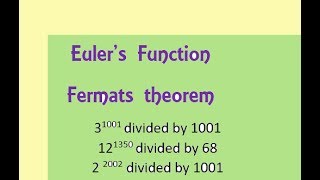 Find Remainders Using Fermats Theorem and Eulers Number  Number System  Learners Planet [upl. by Yrro483]