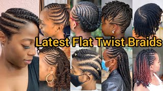 2024 Twist Braids Hairstyles for Ladies  Flat Twist Braids for Black Women  Passion Twist Braids [upl. by Paola711]