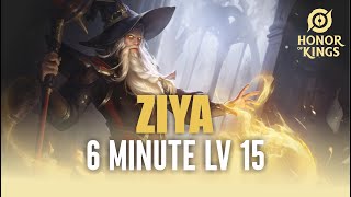 Honor of Kings Ziya Midlaner  6 Minutes LV15 Fast Game [upl. by Maggi720]