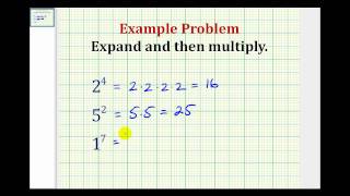 Examples Evaluate Exponential Expressions [upl. by Noremmac515]