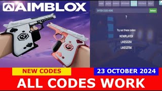 NEW CODES 🎃 AIMBLOX ROBLOX  ALL CODES  OCTOBER 23 2024 [upl. by Okajima434]