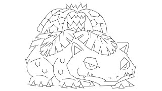 How to draw Venusaur Very Very Very Easy steps for beginners from Pokemon [upl. by Leftwich602]