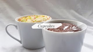 Chocolate and Vanilla Cupcake Recipe  MomsKitchen [upl. by Kletter]