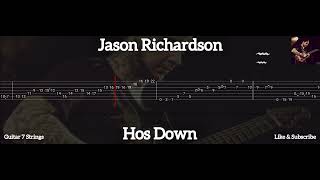 Jason Richardson  Hos Down  Tab Guitar [upl. by Tjaden]