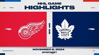 NHL Highlights  Red Wings vs Maple Leafs  November 8 2024 [upl. by Calandria513]