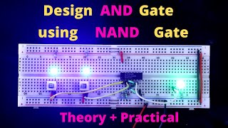 AND gate using NAND gate  Universal Gate Practical  Basic AND using NAND [upl. by Sokil]