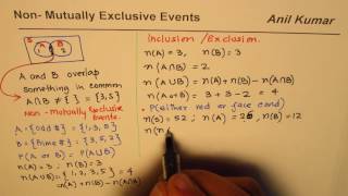 Concept and Examples of Non Mutually Exclusive Events Probability [upl. by Beitz166]