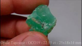 Pierre Brute Opale Verte Prase Chrysoprase Nickelifère  OPAL ORION  OCO19 [upl. by Osmond]