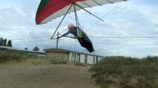 Extreme hang glider control  flying backwards in 30mph wind with gusts [upl. by Ignatius965]