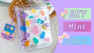 how to make kawaii mini diary  handmade mini diary  Diy paper diary paper craft  school hacks [upl. by Aihsekan898]