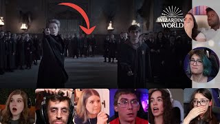 MINERVA MCGONAGALL VS SNAPE Fight Scene  HP amp the Deathly Hallows Pt 2  Reaction Compilation [upl. by Enorahs674]