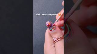 100 Layers 😍❤️ nailpolish naildesigns nails [upl. by Navets]