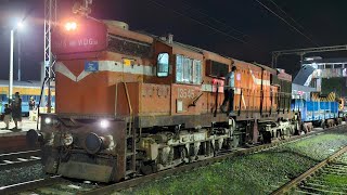 PART41Honking Of WDG4D❤️‍🔥70604 KZJ WDG4DWDG4 Hauling Double Decker Containers Goods train [upl. by Oneill]